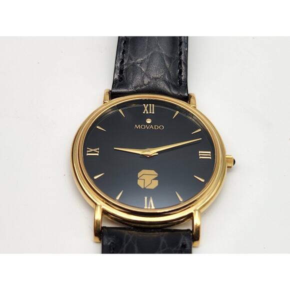 Movado Museum Classic Gold Tone Quartz Men's Wristwatch - New Battery - Picture 4 of 16